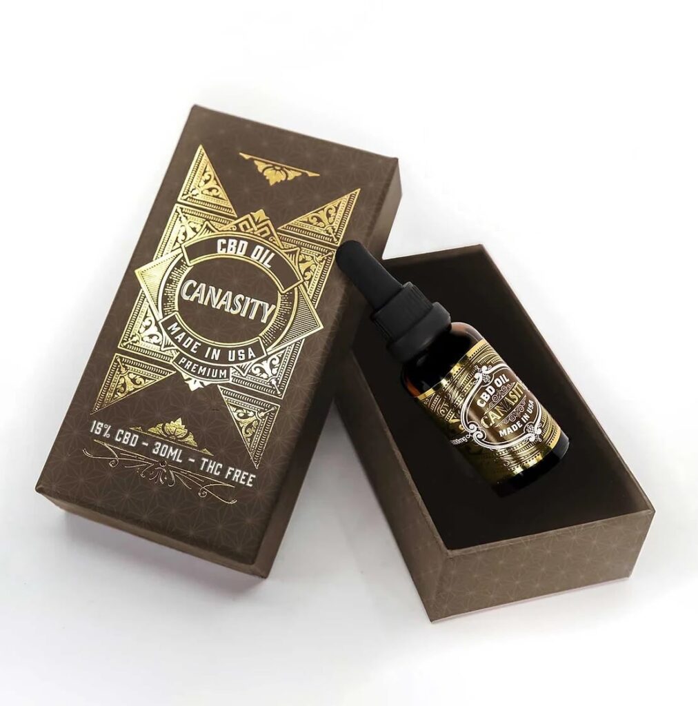 Aceite de CBD Canasity 15 % — caja abierta de 30 ml